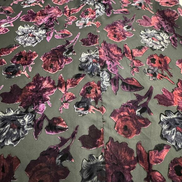 BB DAKOTA Velvet Burnout Floral Sleeveless Mini Dress Size L Whimsygoth Softglam - Picture 6 of 9